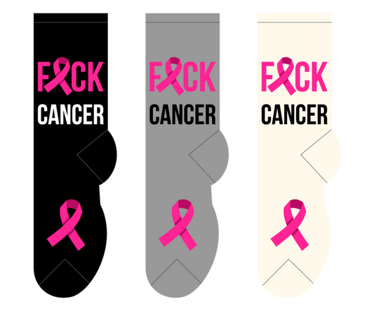 Foozys Crew Socks - F%$! Cancer