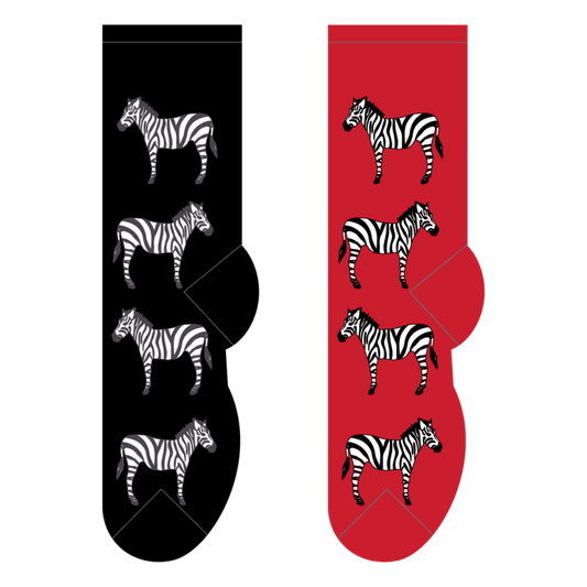 Foozys Crew Socks - Zebra