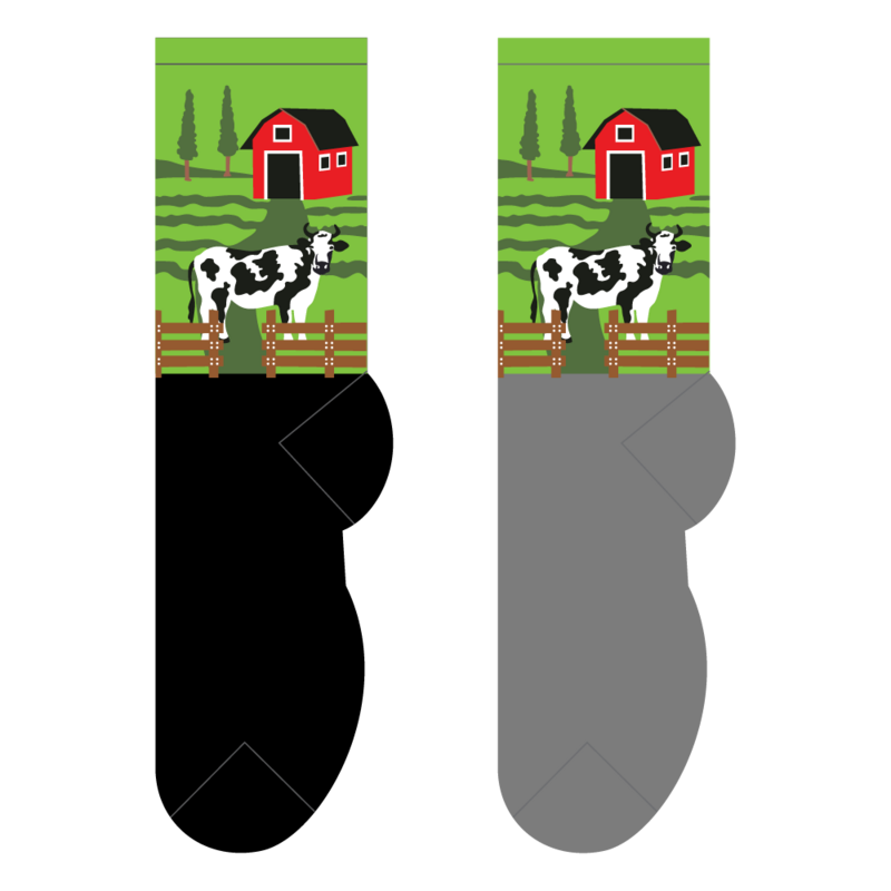 Foozys Crew Socks - Cow Pasture