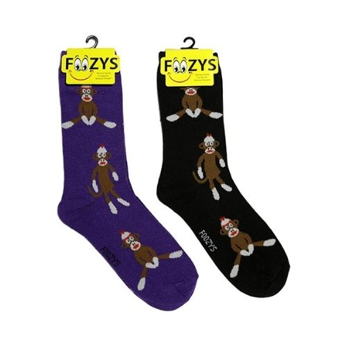 Foozys Crew Socks - Sock Monkeys