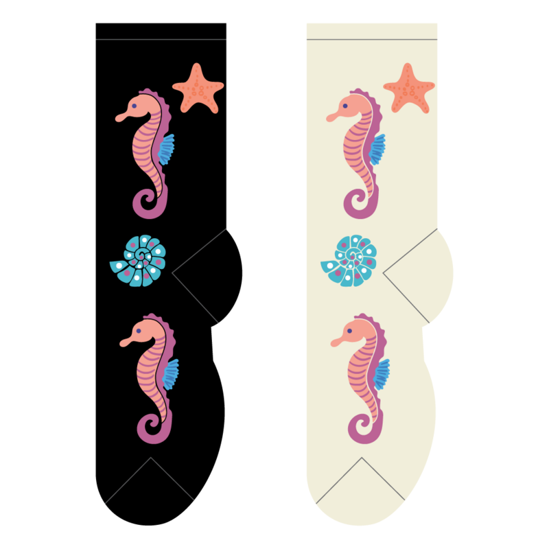 Foozys Crew Socks - Seahorses