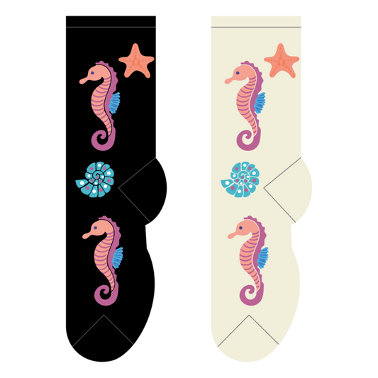 Foozys Crew Socks - Seahorses