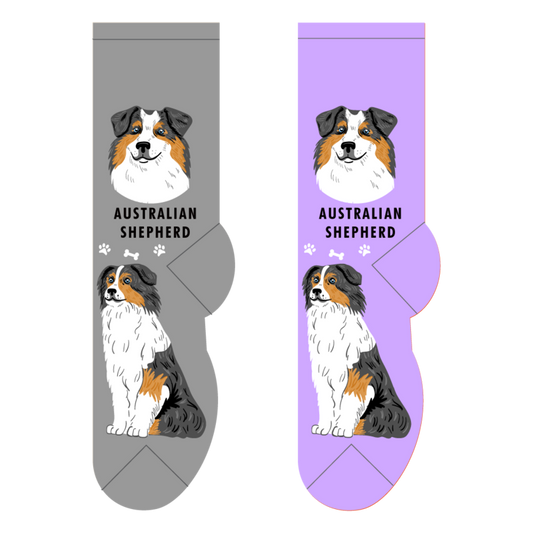 Foozys Crew Socks - Australian Shepherd