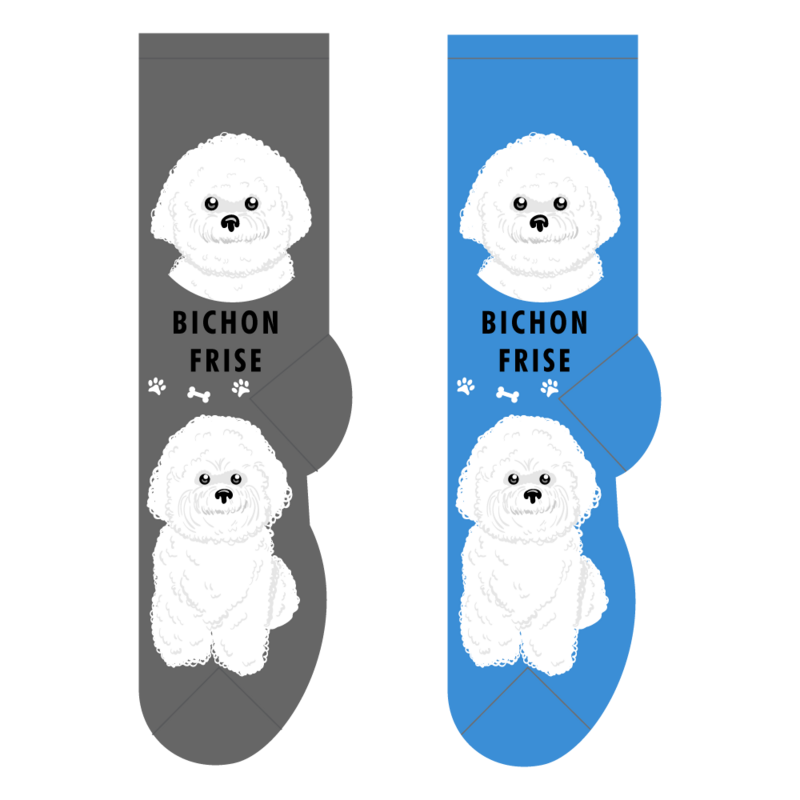 Foozys Crew Socks - Bichon Fris