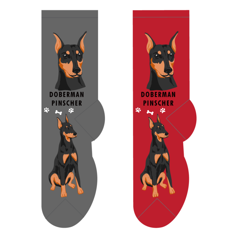 Foozys Crew Socks - Doberman Pinscher