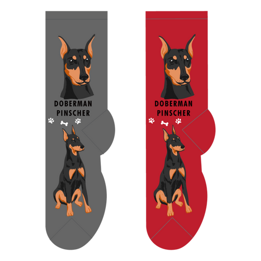 Foozys Crew Socks - Doberman Pinscher