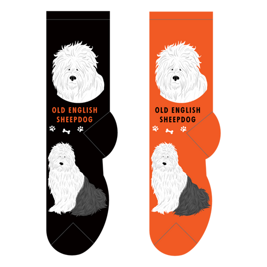 Foozys Crew Socks - Old English Sheepdog