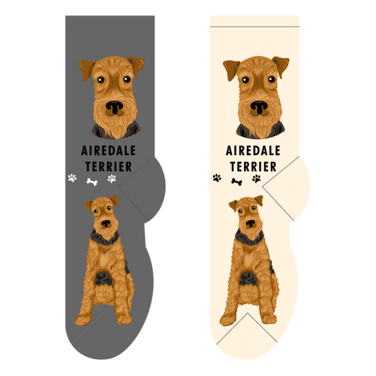 Foozys Crew Socks - Airedale Terrier