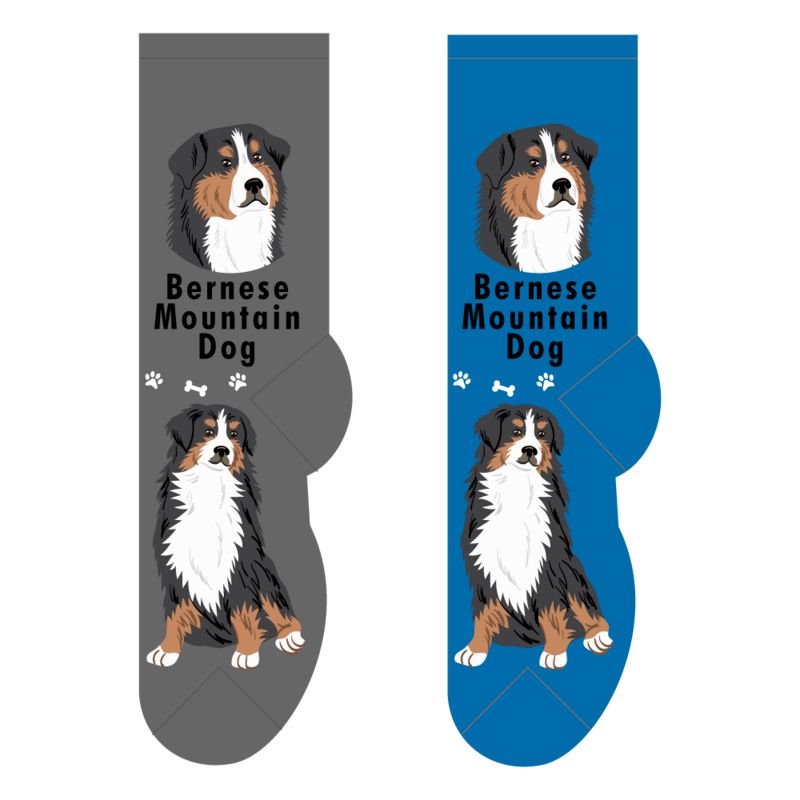 Foozys Crew Socks - Bernese Mountain Dog