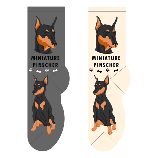 Foozys Crew Socks - Miniature Pinscher