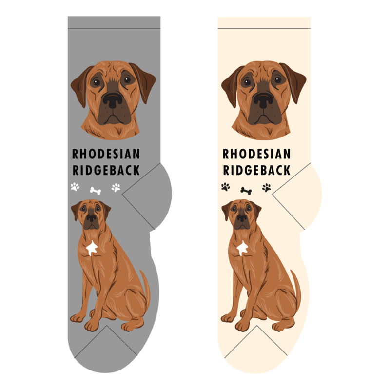 Foozys Crew Socks - Rhodesian Ridgeback