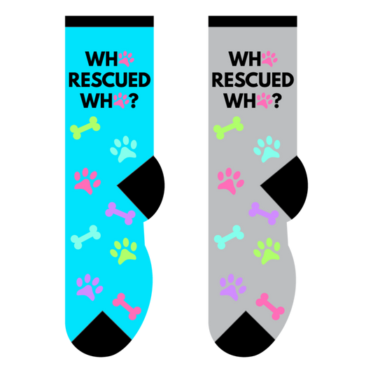 Foozys Crew Socks - Who Rescued Who