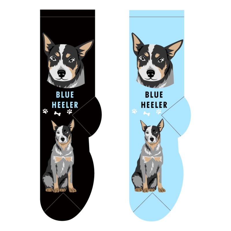 Foozys Crew Socks - Blue Heeler