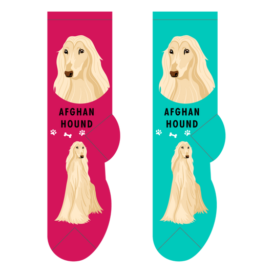 Foozys Crew Socks - Afghan Hound