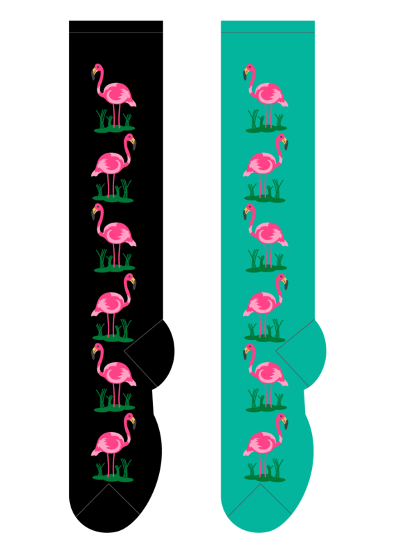 Foozys Knee High Socks - Flamingos