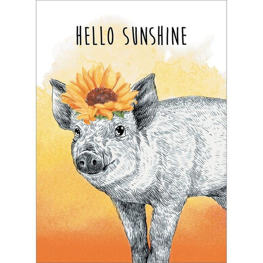 TF Greeting Card - Boho Pig