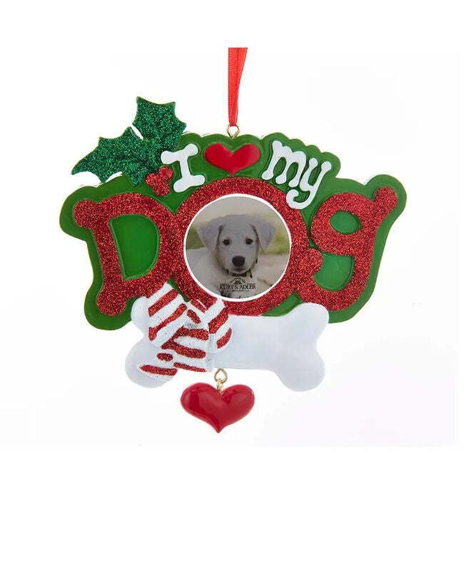 KA Dog Picture Frame Ornament