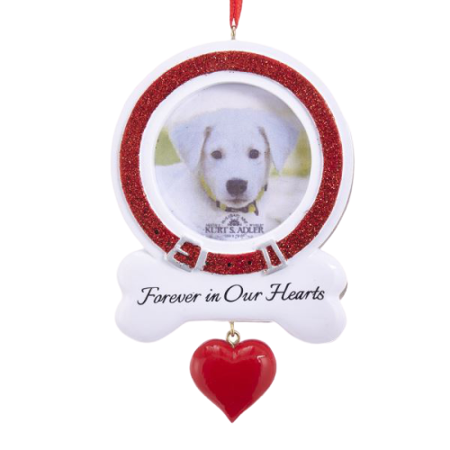 Forever in Our Hearts Dog Frame Ornament