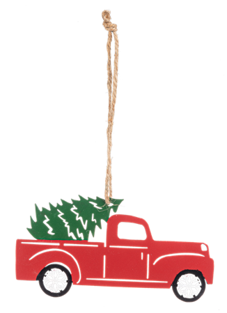 Laser Cut Truck w/Tree Ornament