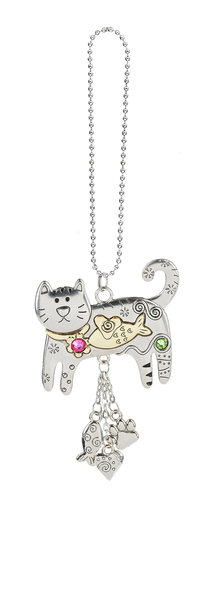 Car Charm - Cat w/charms